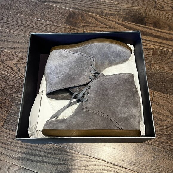 Prada Sport Scamosciato Ghiaia Suede Booties (Gray) - Picture 9 of 11